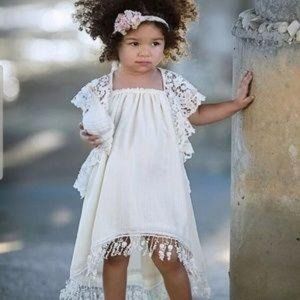 Dollcake Vintage Finds Crochet Sleeve High/Low Dre